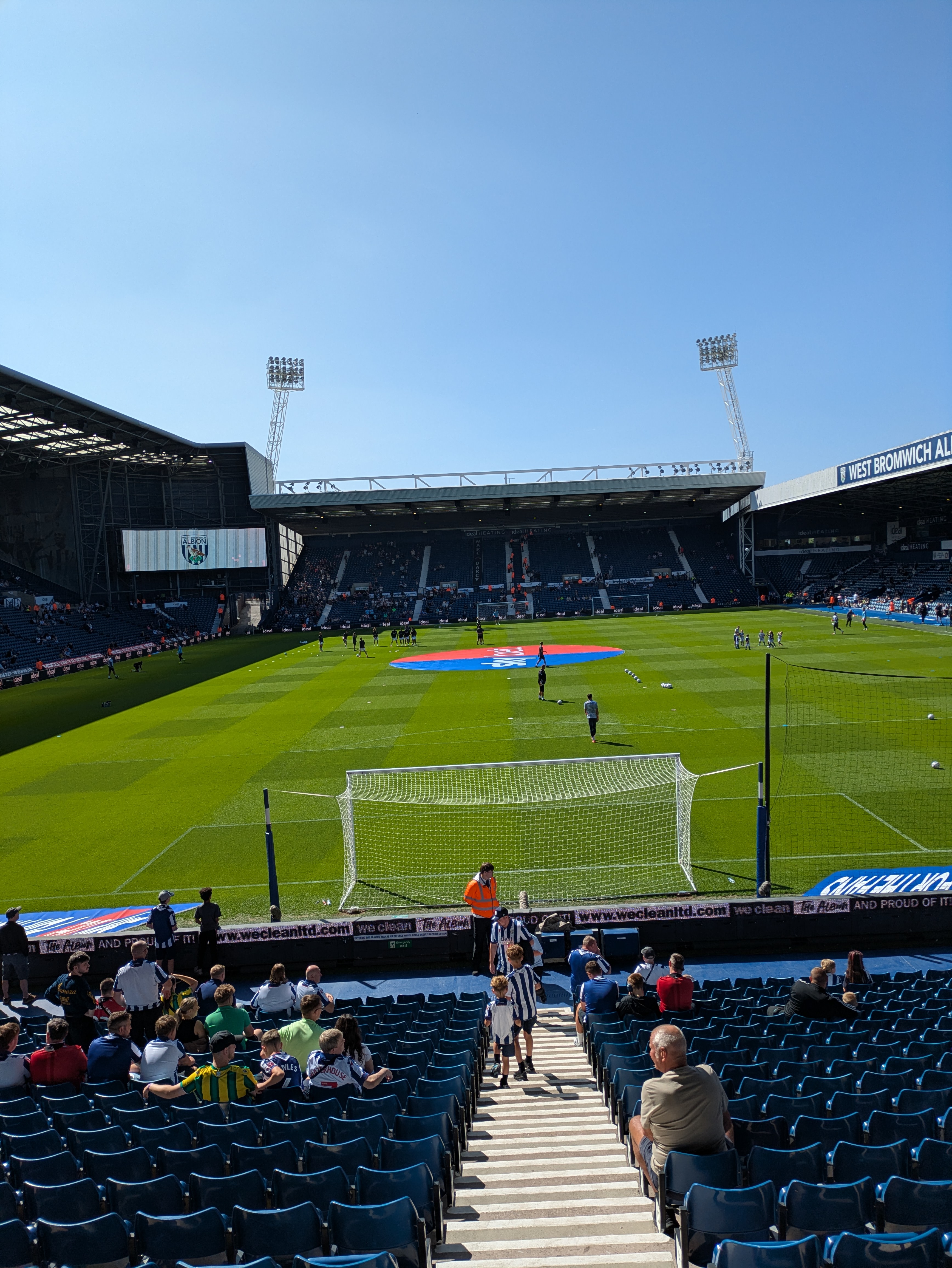 Pre-match warm-up at The Hawthorns