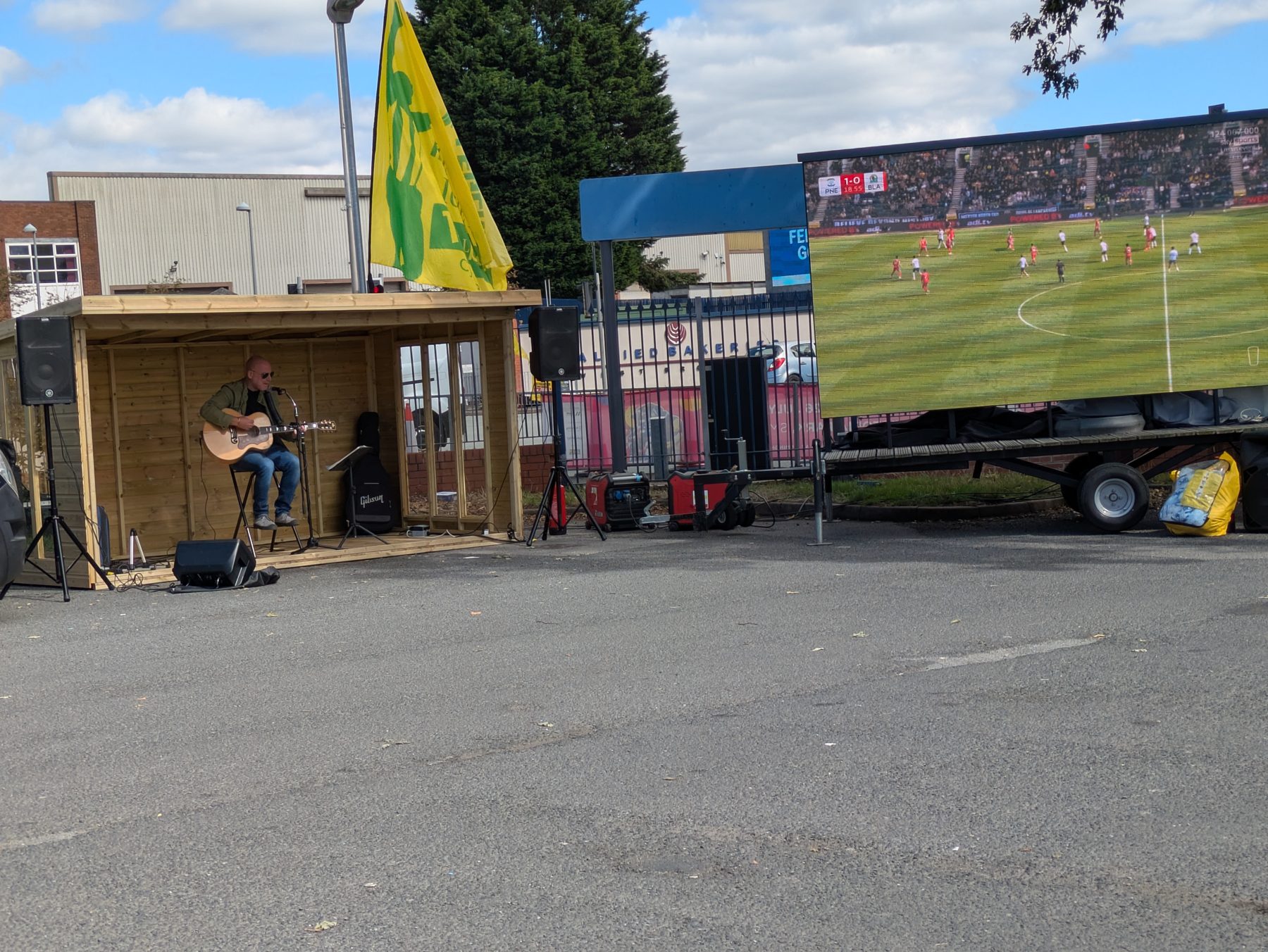 Live music in the fan zone before kick-off